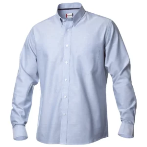 Camisa de hombre Clique Oxford 027311, Azul real, vista frontal adicional