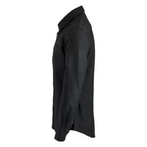 Camisa de hombre Clique Oxford 027311, Negro, lateral izquierdo