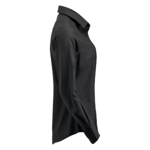 Camisa de mujer Clique Garland 027321, Negro, lateral derecho