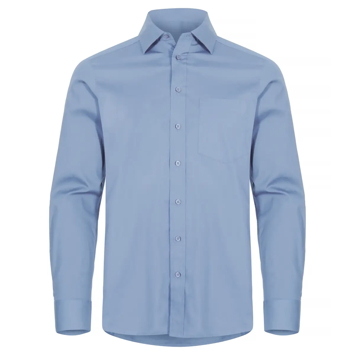 Camisa hombre CLIQUE STRETCH SHIRT L/S 027960 7 Camisa hombre CLIQUE STRETCH SHIRT L/S 027960, Light blue, vista frontal