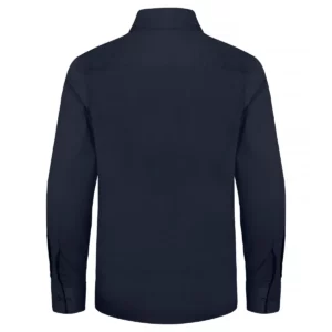 Camisa hombre CLIQUE STRETCH SHIRT L/S 027960, Dark navy, vista posterior
