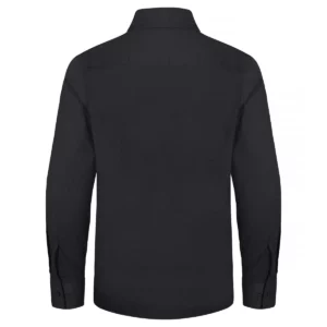 Camisa hombre CLIQUE STRETCH SHIRT L/S 027960, Black, vista posterior