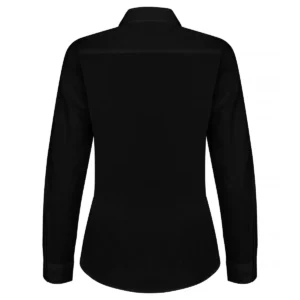 Camisa mujer CLIQUE STRETCH SHIRT L/S WOMEN 027961, Black, vista posterior
