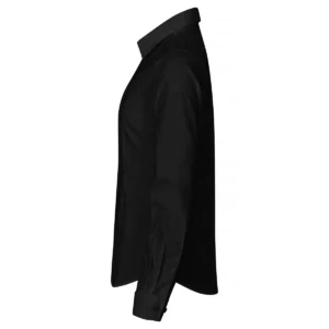 Camisa mujer CLIQUE STRETCH SHIRT L/S WOMEN 027961, Black, lateral izquierdo