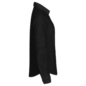Camisa mujer CLIQUE STRETCH SHIRT L/S WOMEN 027961, Black, lateral derecho