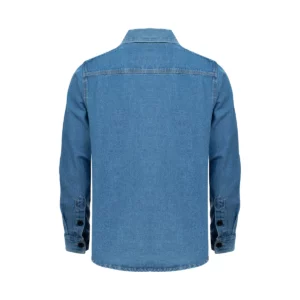 Sobrecamisa unisex Clique Overshirt 027962 Tejano, vista posterior