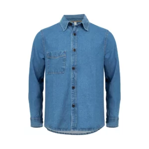Sobrecamisa unisex Clique Overshirt 027962 Tejano, vista frontal
