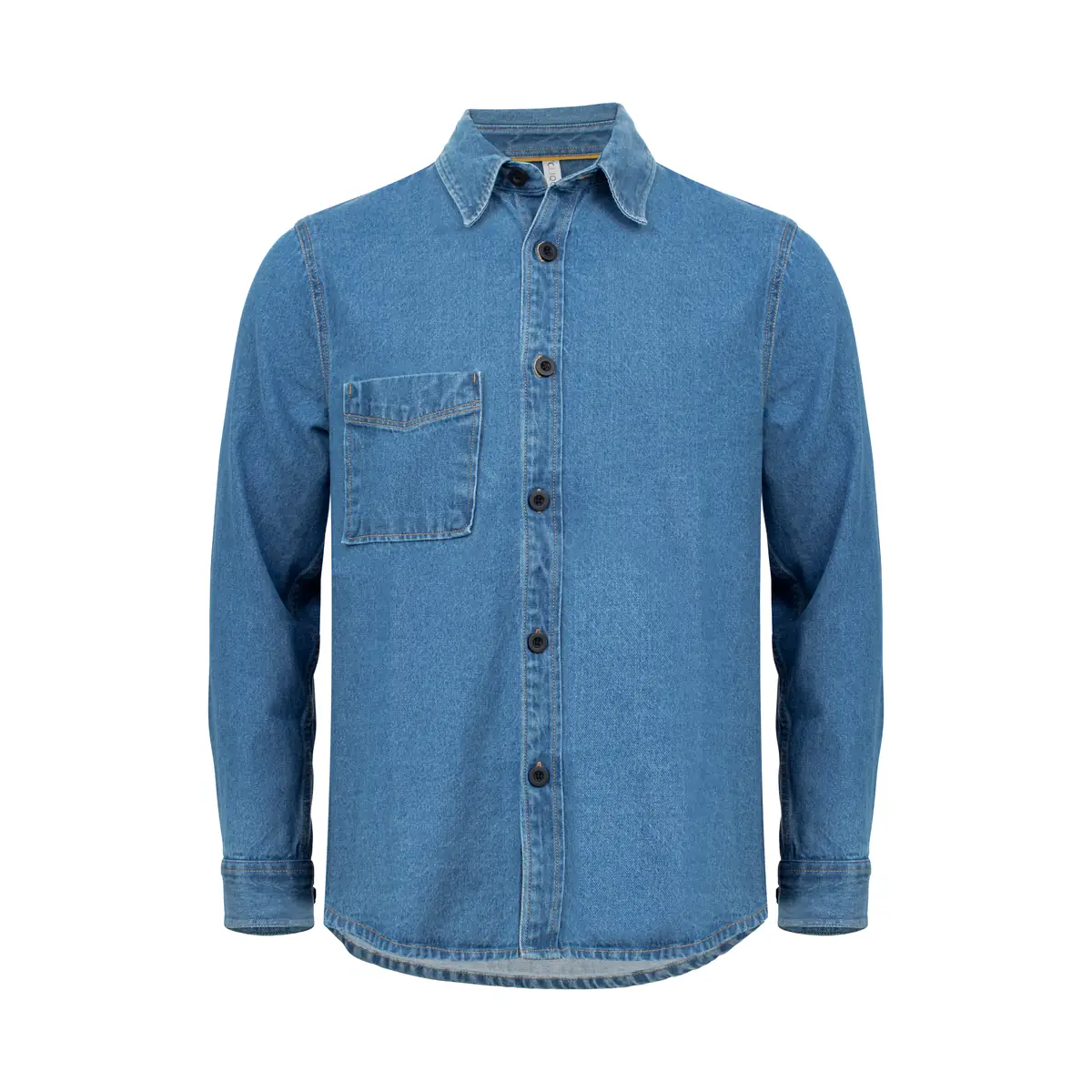 Sobrecamisa unisex CLIQUE OVERSHIRT 027962 5 Sobrecamisa unisex Clique Overshirt 027962 Tejano, vista frontal
