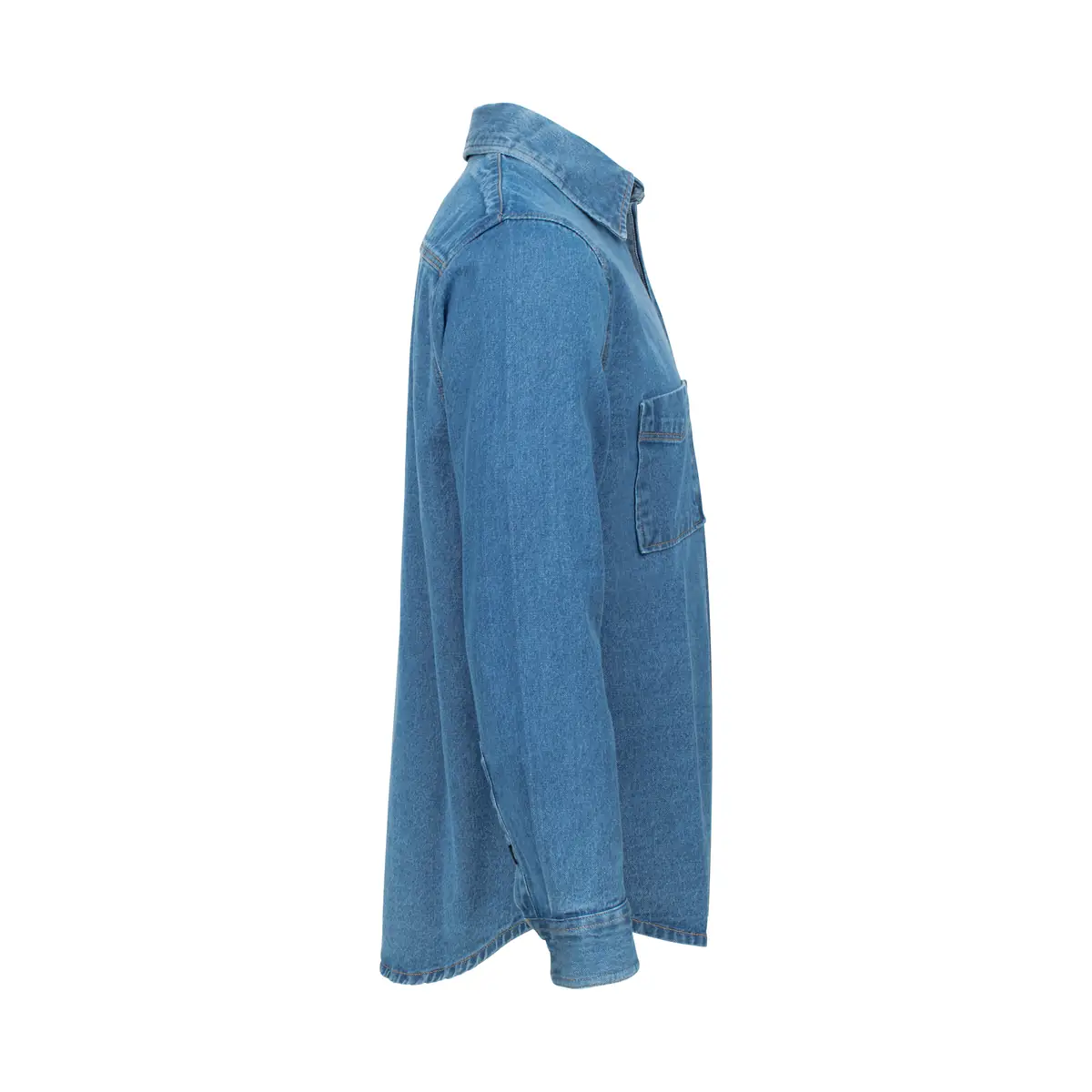 Sobrecamisa unisex CLIQUE OVERSHIRT 027962 8 Sobrecamisa unisex Clique Overshirt 027962 Tejano, vista lateral derecho