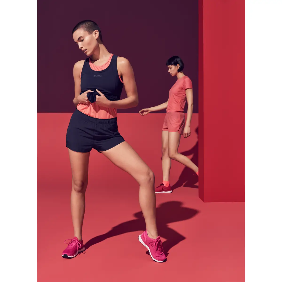 Zapatillas mujer CRAFT V150 ENGINEERED 1908264 69 Zapatillas mujer CRAFT V150 ENGINEERED 1908264, con modelo, conjunto en uso