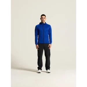 Chaqueta hombre CRAFT ADV UNIFY FZ HOOD 1909132, Club cobolt, con modelo, vista frontal de cuerpo entero