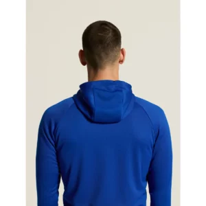 Chaqueta hombre CRAFT ADV UNIFY FZ HOOD 1909132, Club cobolt, con modelo, detalle posterior de capucha