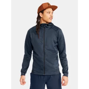 Chaqueta hombre CRAFT ADV UNIFY FZ HOOD 1909132, Blaze melange, con modelo, vista frontal