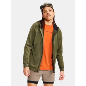 Chaqueta hombre CRAFT ADV UNIFY FZ HOOD 1909132, Woods, con modelo, vista frontal con chaqueta abierta