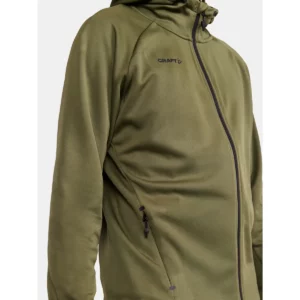 Chaqueta hombre CRAFT ADV UNIFY FZ HOOD 1909132, Woods, con modelo, detalle frontal