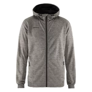 Chaqueta hombre CRAFT ADV UNIFY FZ HOOD 1909132, Dark grey melange, vista frontal