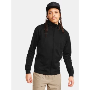 Chaqueta hombre CRAFT ADV UNIFY FZ HOOD 1909132, Negro, con modelo, vista frontal