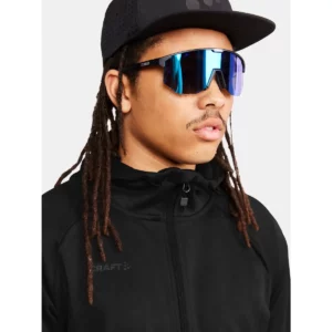 Chaqueta hombre CRAFT ADV UNIFY FZ HOOD 1909132, Negro, con modelo, detalle de cuello y pecho