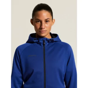 Chaqueta mujer CRAFT ADV UNIFY FZ HOOD 1909133, Club cobolt, con modelo, vista frontal