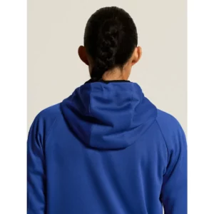 Chaqueta mujer CRAFT ADV UNIFY FZ HOOD 1909133, Club cobolt, con modelo, detalle posterior de capucha