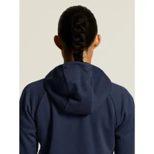 Chaqueta mujer CRAFT ADV UNIFY FZ HOOD 1909133, Navy, con modelo, detalle posterior de capucha