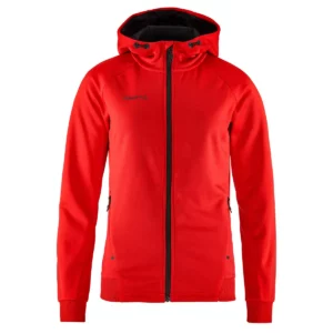 Chaqueta mujer CRAFT ADV UNIFY FZ HOOD 1909133, Bright red, vista frontal