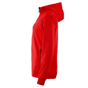 Chaqueta mujer CRAFT ADV UNIFY FZ HOOD 1909133, Bright red, lateral izquierdo