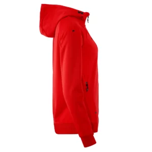 Chaqueta mujer CRAFT ADV UNIFY FZ HOOD 1909133, Bright red, lateral derecho