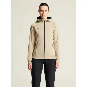 Chaqueta mujer CRAFT ADV UNIFY FZ HOOD 1909133, Hay, con modelo, vista frontal