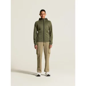 Chaqueta mujer CRAFT ADV UNIFY FZ HOOD 1909133, Woods, con modelo, vista frontal de cuerpo entero