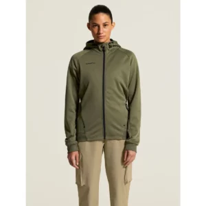Chaqueta mujer CRAFT ADV UNIFY FZ HOOD 1909133, Woods, con modelo, vista frontal