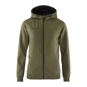 Chaqueta mujer CRAFT ADV UNIFY FZ HOOD 1909133, Woods, vista frontal