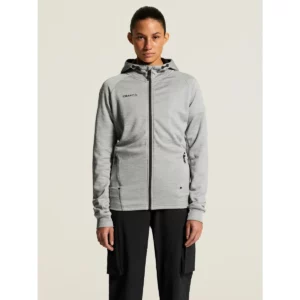 Chaqueta mujer CRAFT ADV UNIFY FZ HOOD 1909133, Grey melange, con modelo, vista frontal