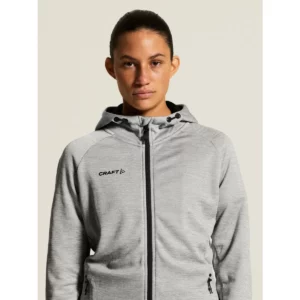 Chaqueta mujer CRAFT ADV UNIFY FZ HOOD 1909133, Grey melange, con modelo, vista frontal