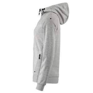 Chaqueta mujer CRAFT ADV UNIFY FZ HOOD 1909133, Grey melange, lateral izquierdo
