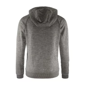 Chaqueta mujer CRAFT ADV UNIFY FZ HOOD 1909133, Dark grey melange, vista posterior