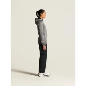 Chaqueta mujer CRAFT ADV UNIFY FZ HOOD 1909133, Dark grey melange, con modelo, vista lateral de cuerpo entero