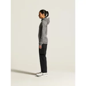 Chaqueta mujer CRAFT ADV UNIFY FZ HOOD 1909133, Dark grey melange, con modelo, vista lateral de cuerpo entero
