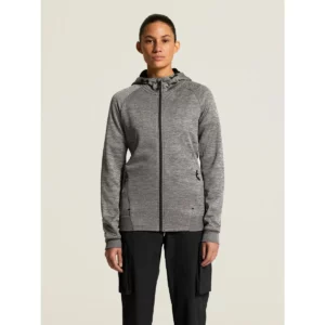 Chaqueta mujer CRAFT ADV UNIFY FZ HOOD 1909133, Dark grey melange, con modelo, vista frontal