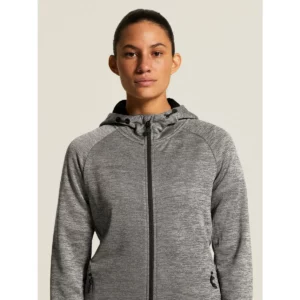 Chaqueta mujer CRAFT ADV UNIFY FZ HOOD 1909133, Dark grey melange, con modelo, vista frontal
