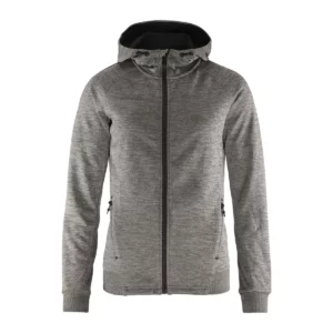 Chaqueta mujer CRAFT ADV UNIFY FZ HOOD 1909133, Dark grey melange, vista frontal