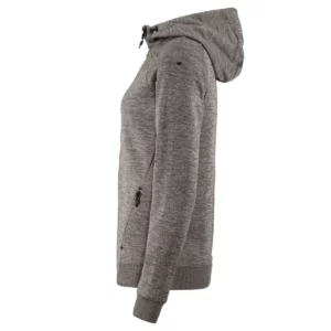 Chaqueta mujer CRAFT ADV UNIFY FZ HOOD 1909133, Dark grey melange, lateral izquierdo