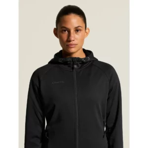 Chaqueta mujer CRAFT ADV UNIFY FZ HOOD 1909133, Negro, con modelo, vista frontal