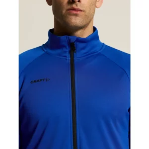 Chaqueta hombre CRAFT ADV UNIFY JACKET 1909134, Club cobolt, con modelo, detalle de cuello y pecho