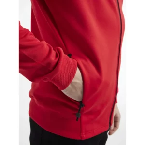 Chaqueta hombre CRAFT ADV UNIFY JACKET 1909134, Bright red, con modelo, detalle del bolsillo lateral