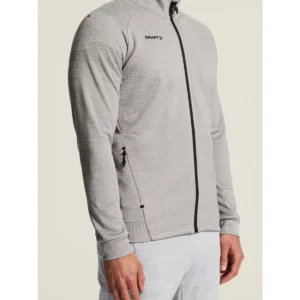 Chaqueta hombre CRAFT ADV UNIFY JACKET 1909134, Grey melange, con modelo, detalle frontal
