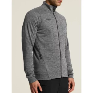 Chaqueta hombre CRAFT ADV UNIFY JACKET 1909134, Dark grey melange, con modelo, detalle frontal