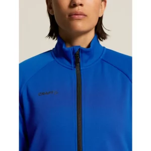 Chaqueta mujer CRAFT ADV UNIFY JACKET 1909135, Club cobolt, con modelo, detalle de cuello y pecho
