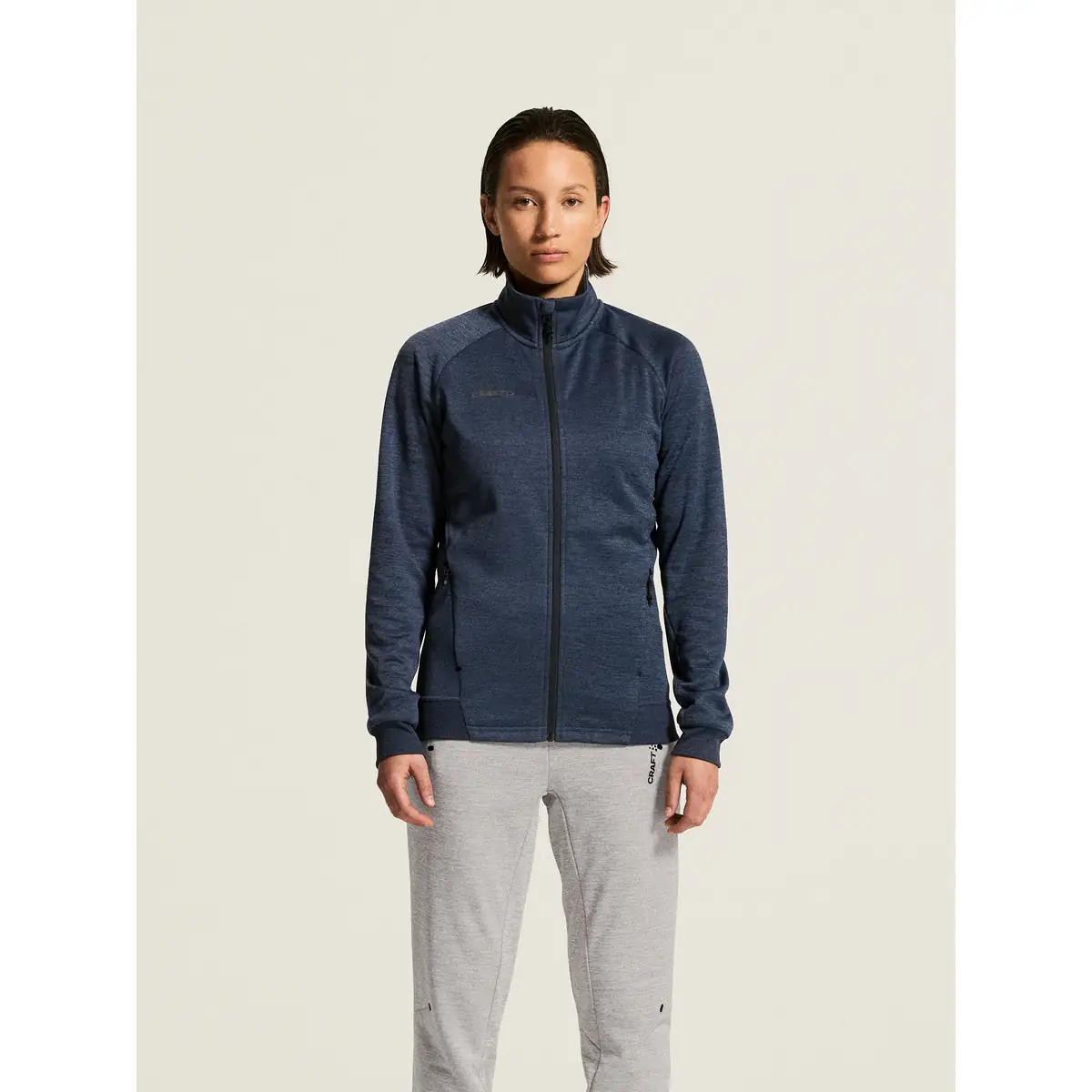 Chaqueta mujer CRAFT ADV UNIFY JACKET 1909135 37 Chaqueta mujer CRAFT ADV UNIFY JACKET 1909135, Blaze melange, con modelo, vista frontal
