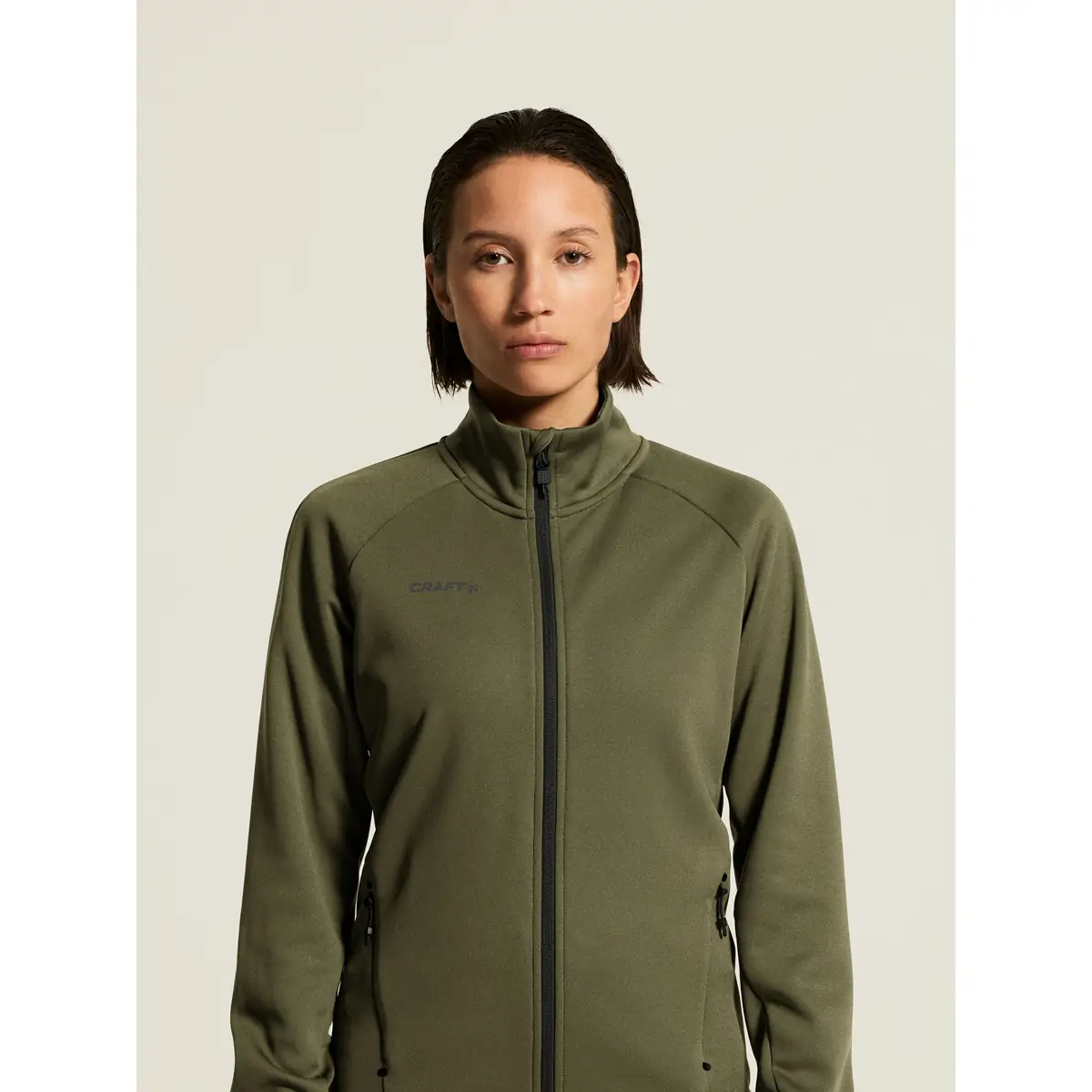 Chaqueta mujer CRAFT ADV UNIFY JACKET 1909135 59 Chaqueta mujer CRAFT ADV UNIFY JACKET 1909135, Woods, con modelo, vista frontal